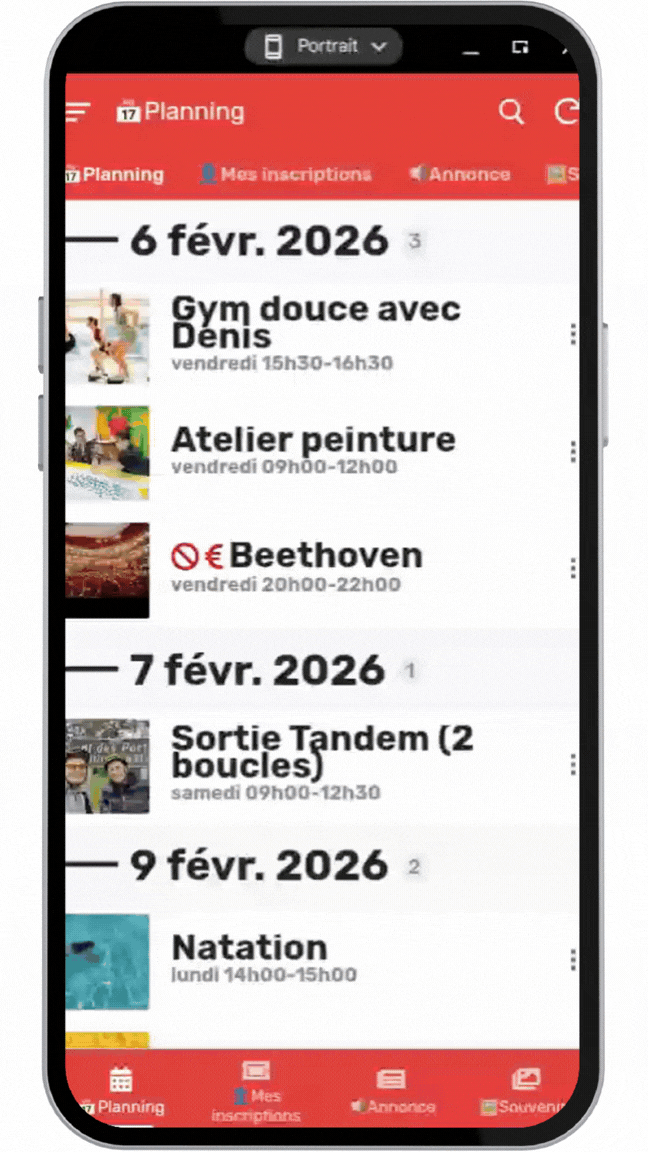Application mobile AssoPage en action